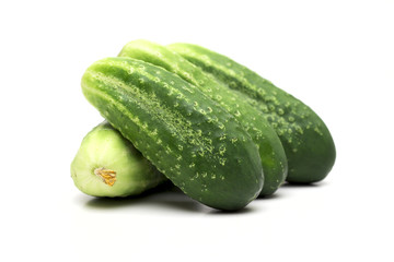 cucumber on the white background