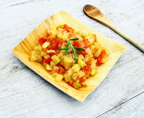 ratatouille de courgettes,tomates,oignon