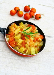 ratatouille de courgettes,tomates,oignon