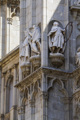 sculpture, facade of the Cathedral of Toledo, Spain