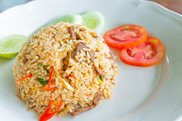 Fried rice with beef