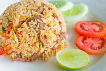 Fried rice with beef