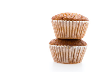 Banana cakes isolated on white