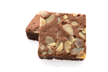 Brownie isolated on white