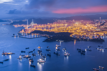 Naklejka premium Hong Kong harbour