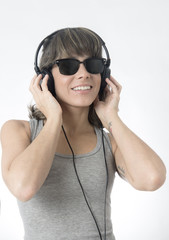 DJ Girl with sunglasses