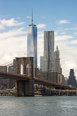 Fototapeta premium World Trade Center and Brooklyn Bridge