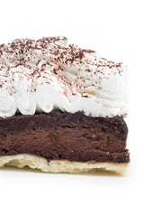 Chocolate Tart isolated on white background