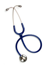 Blue stethoscope on isolated