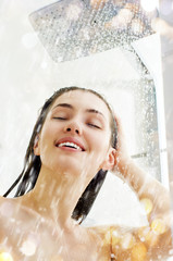 girl at the shower