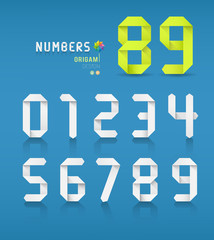 Paper origami numbers collections design