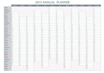 Annual planner english 2015