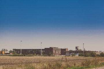 Fototapeta na wymiar Abandoned industrial buildings