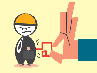 Control business man