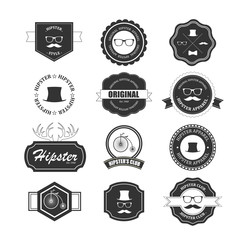 Fototapeta premium Hipster style badges set. Illustration eps10
