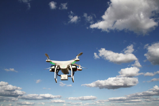 Drone - UAV - flying in the sky