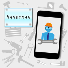 handyman advertising background vector