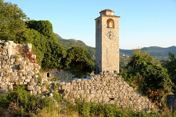 Clock Tower In Stari Bar, Montenegro