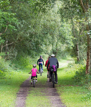 Family Group Cycling