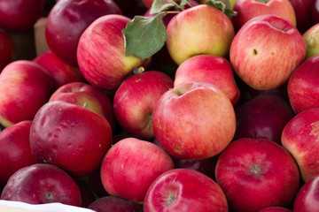 Organic apples at the market