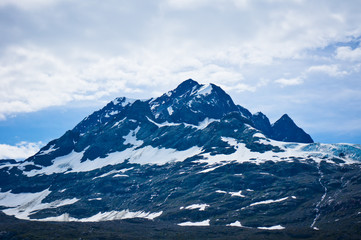 Fototapeta na wymiar Glacier Bay in Mountains in Alaska, United States