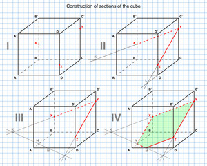 vector drawing of a section of a cube
