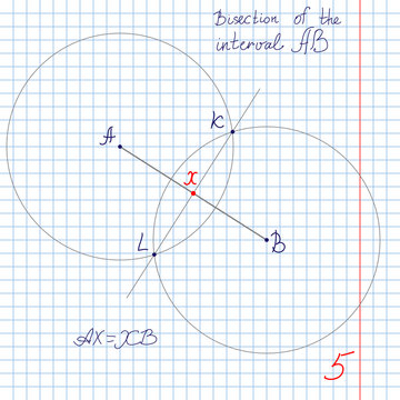 vector, bisection of the interval