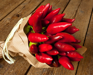 Bunch of red hot pepper