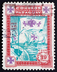 Postage stamp Paraguay 1933 Flag with Three Crosses