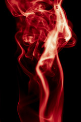 red smoke on black background
