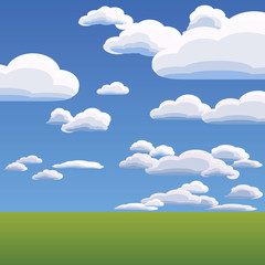 Fototapeta premium vector of the clouds on blue sky
