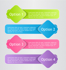 Modern 3d infographic colorful design template with shadow