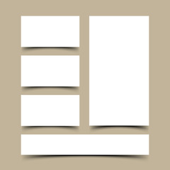 Blank business cards set