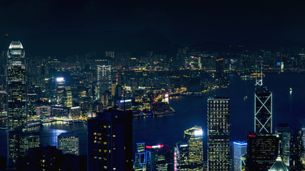 Obraz na płótnie Canvas Hong Kong city at night