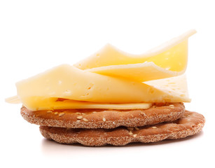 Cheese sandwich isolated on white background cutout