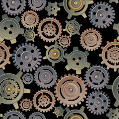 Gears seamless pattern