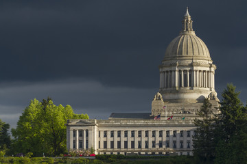 Olympia Washington Capital Building with Dark Sky