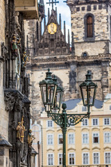 Fototapeta na wymiar Prague, Old Town Hall (15th Century)