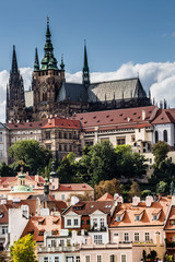 Obraz premium View on Prague castle from Charles Bridge
