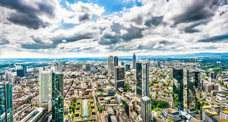 Frankfurt am Main skyline panorama, Hessen, Germany