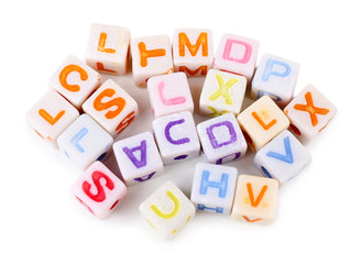 Beads for children isolated on white