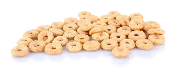 Dry breakfast on white background isolated