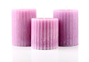 Candles isolated on white