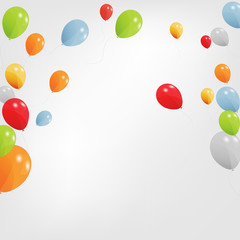 Set of Colored Balloons, Vector Illustration.