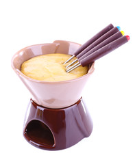 Fondue isolated on white