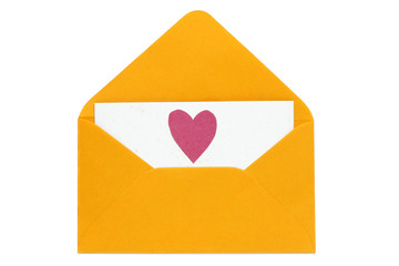 love letter with paper heart