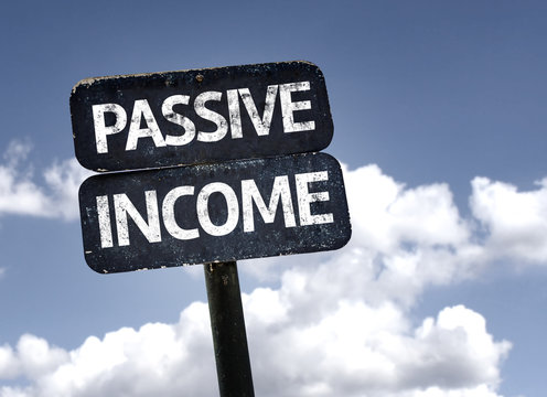 Passive Income Sign With Clouds And Sky Background