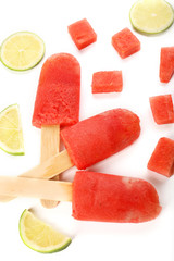 Watermelon ice-cream, close-up