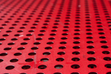 Red metal grate texture