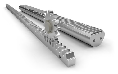 Metal gear racks with pinion